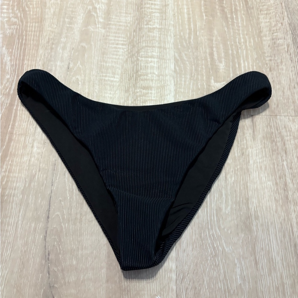 Beach Riot Ribbed Black Bikini Bottom - Picture 5 of 5